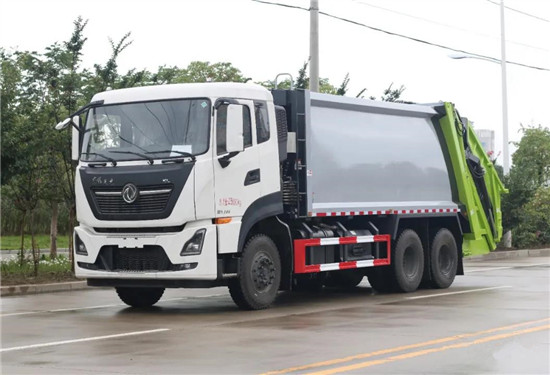 國六東風(fēng)天龍18方后雙橋壓縮式垃圾車